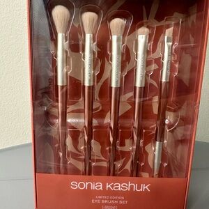 Sonia Kashuk Red Eye Brush Set with Silver Accents
